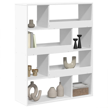 Bookcase White 100x33x125,5 cm Engineered Wood