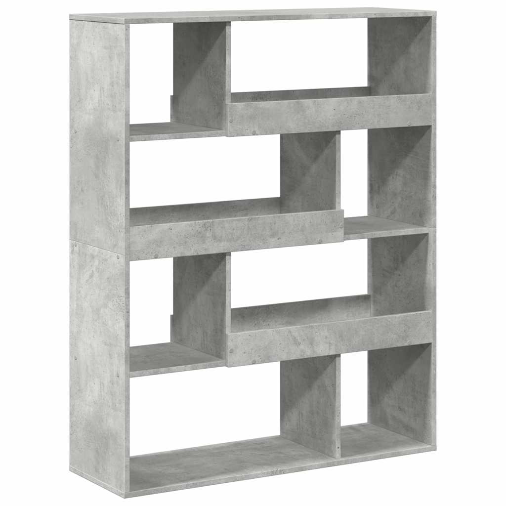 Bookcase Concrete Grey 100x33x125,5 cm Engineered Wood