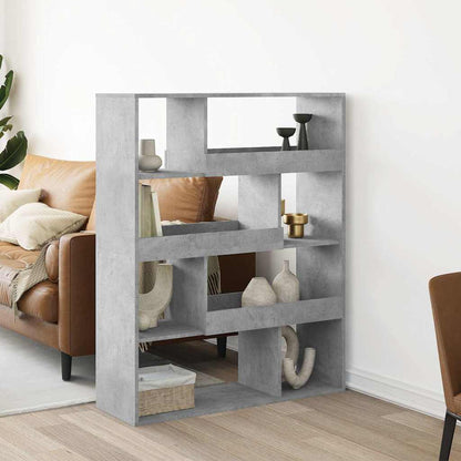 Bookcase Concrete Grey 100x33x125,5 cm Engineered Wood
