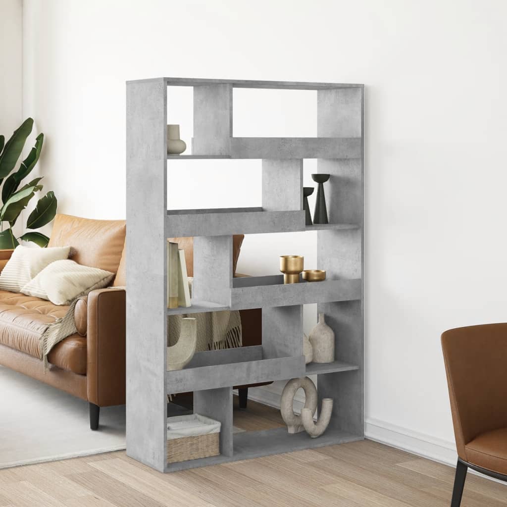 Bookcase Concrete Grey 100x33x156,5 cm Engineered Wood