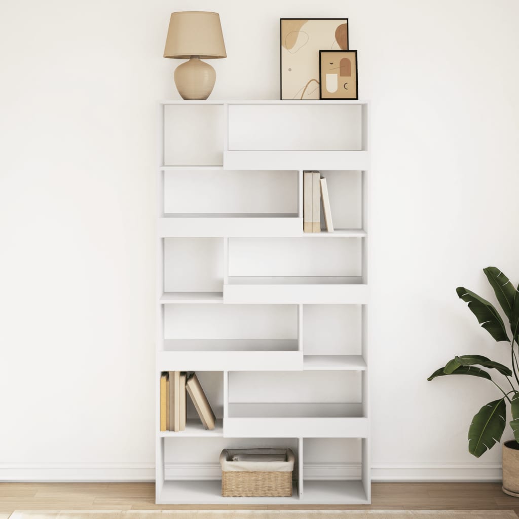 Bookcase White 100x33x187,5 cm Engineered Wood