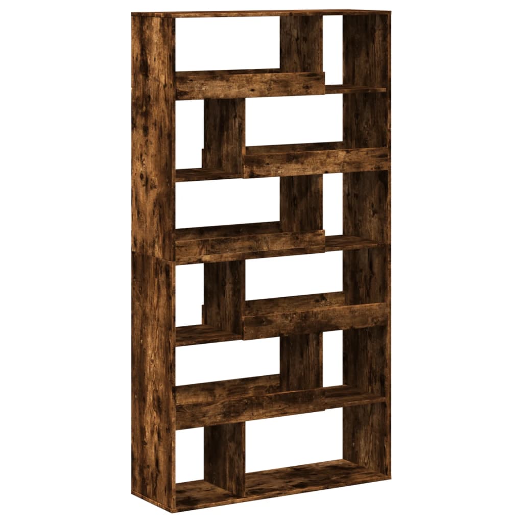 Bookcase Smoked Oak 100x33x187,5 cm Engineered Wood