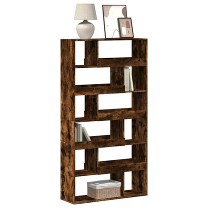 Bookcase Smoked Oak 100x33x187,5 cm Engineered Wood