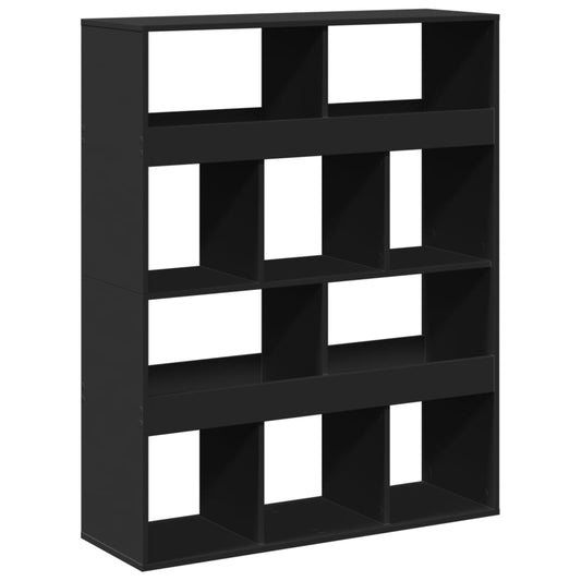 Bookcase Black 100x33x125,5 cm Engineered Wood
