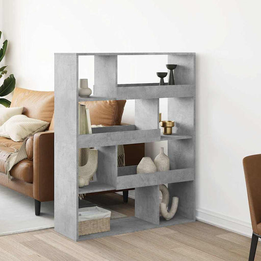 Room Divider Concrete Grey 100x33x125.5 cm Engineered Wood
