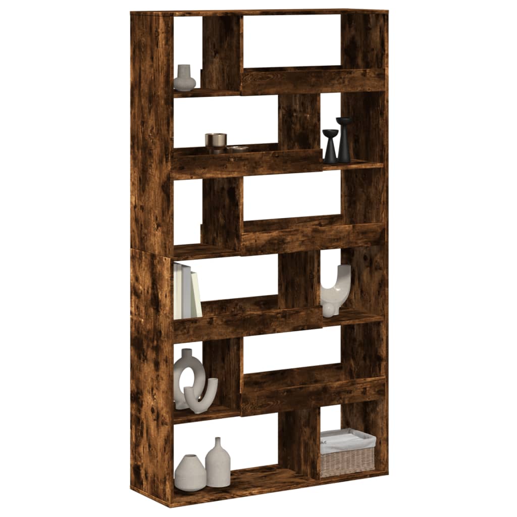 Room Divider Smoked Oak100x33x187,5 cm Engineered Wood