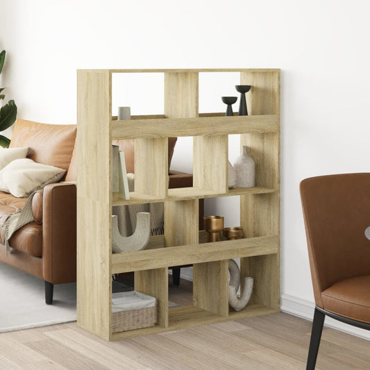 Room Divider Sonoma Oak 100x33x125,5 cm Engineered Wood