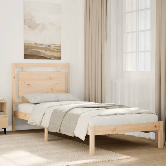 Extra Long Bed Frame without Mattress 100x210 cm Solid Wood