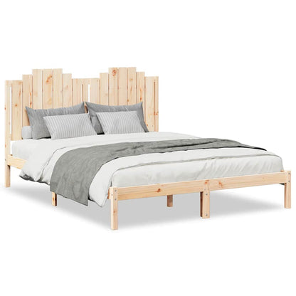 Extra Long Bed Frame without Mattress 140x210 cm Solid Wood