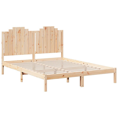 Extra Long Bed Frame without Mattress 140x220 cm Solid Wood