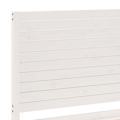 Extra Long Bed Frame without Mattress White 90x210 cm Solid Wood