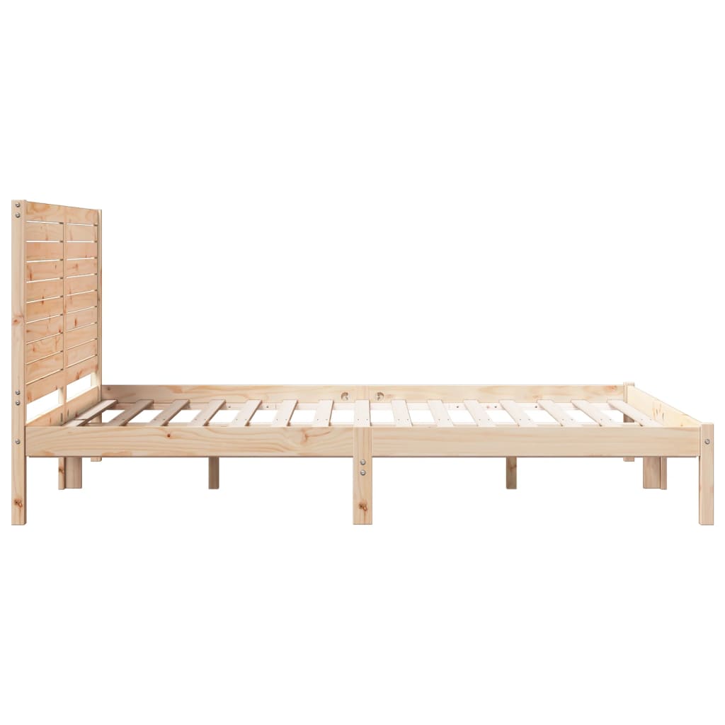 Extra Long Bed Frame without Mattress 140x220 cm Solid Wood