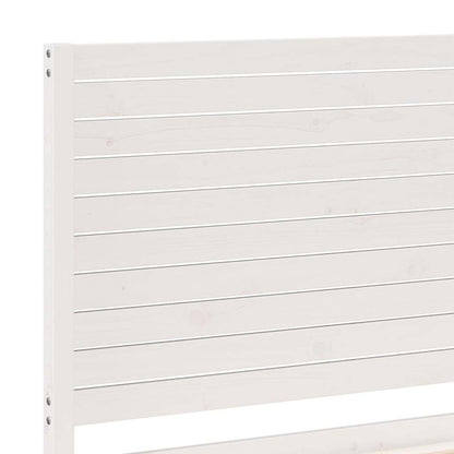 Extra Long Bed Frame without Mattress White 200x220 cm Solid Wood