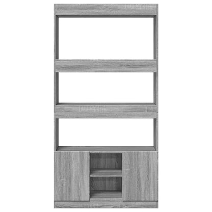 Highboard Grey Sonoma 92x33x180 cm Engineered Wood