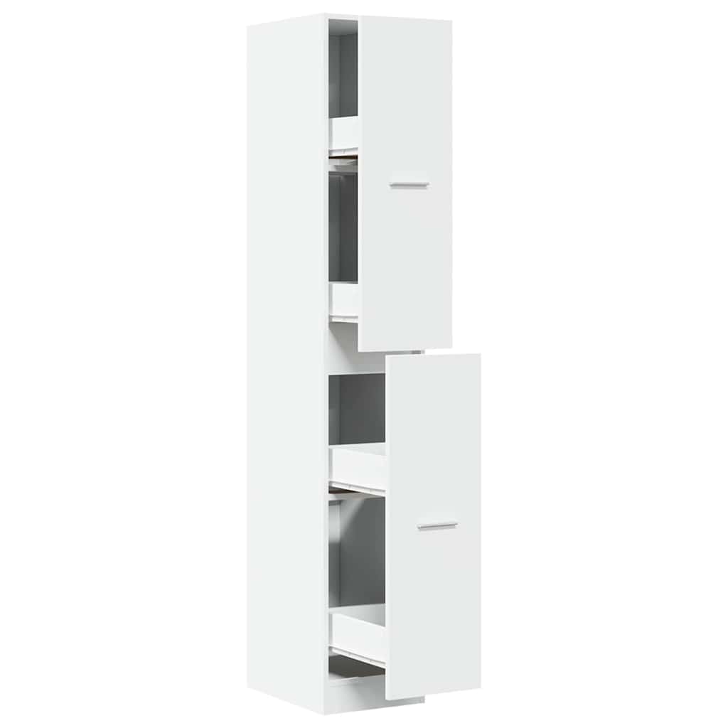 Apothecary Cabinet White 30x41x174,5 cm Engineered Wood