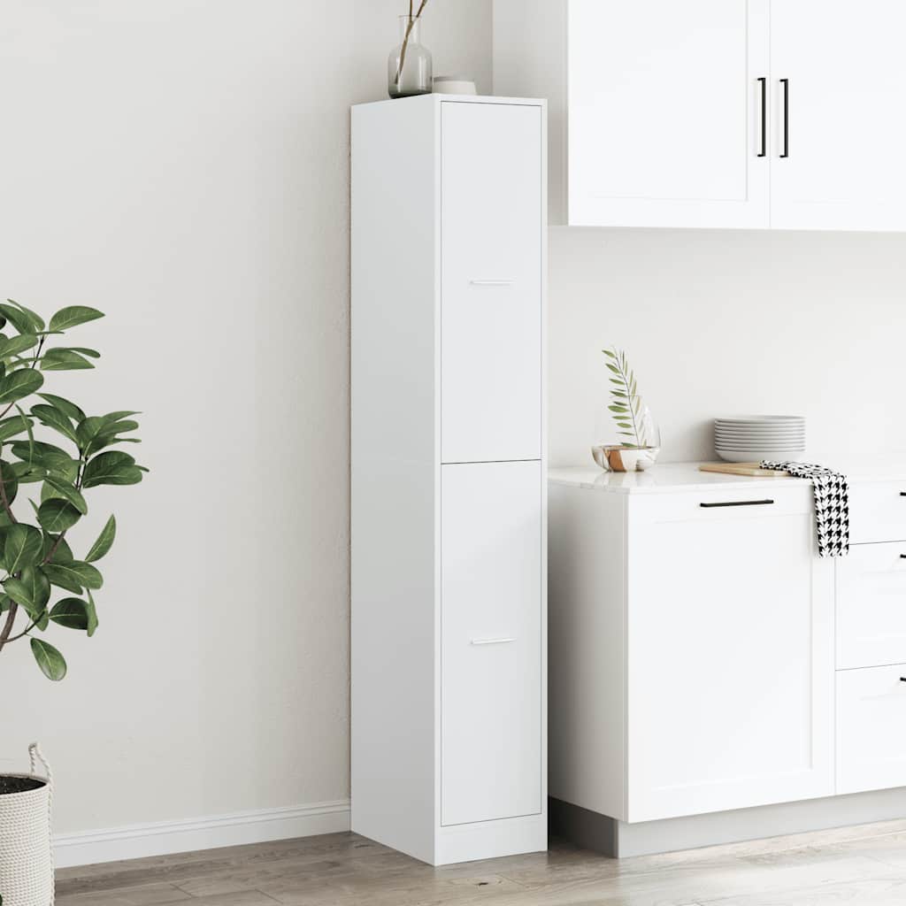 Apothecary Cabinet White 30x41x174,5 cm Engineered Wood