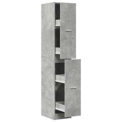 Apothecary Cabinet Concrete Grey 30x41x174,5 cm Engineered Wood