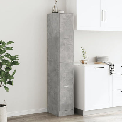 Apothecary Cabinet Concrete Grey 30x41x174,5 cm Engineered Wood
