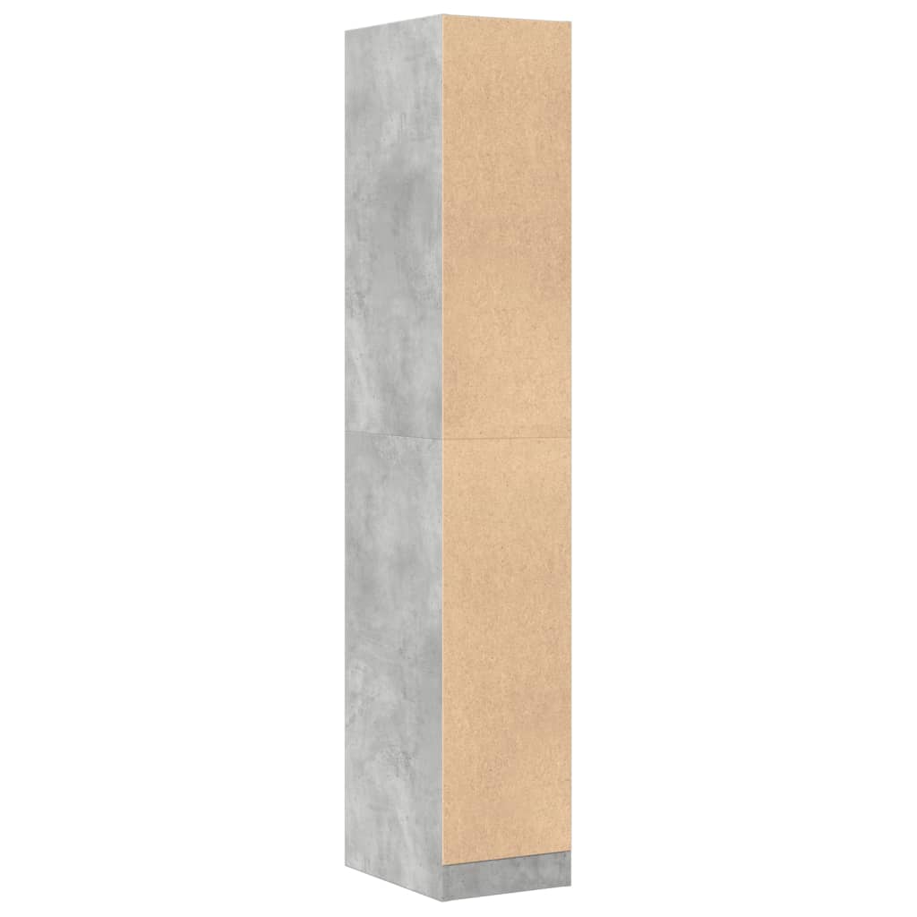 Apothecary Cabinet Concrete Grey 30x41x174,5 cm Engineered Wood