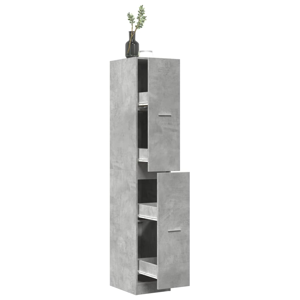 Apothecary Cabinet Concrete Grey 30x41x174,5 cm Engineered Wood