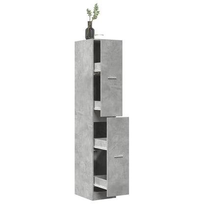 Apothecary Cabinet Concrete Grey 30x41x174,5 cm Engineered Wood