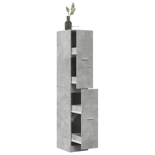 Apothecary Cabinet Concrete Grey 30x41x174,5 cm Engineered Wood