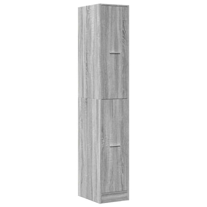 Apothecary Cabinet Grey Sonoma 30x41x174,5 cm Engineered Wood