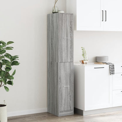 Apothecary Cabinet Grey Sonoma 30x41x174,5 cm Engineered Wood