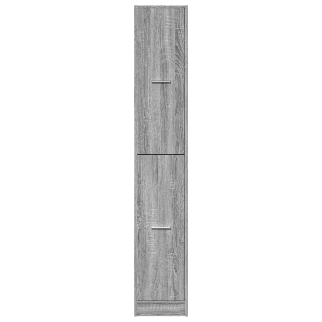 Apothecary Cabinet Grey Sonoma 30x41x174,5 cm Engineered Wood