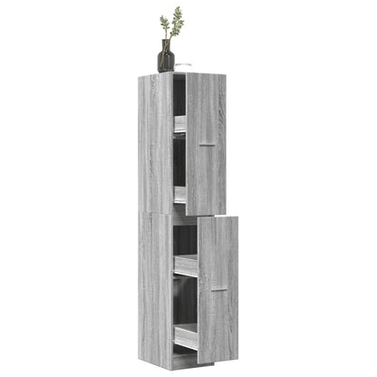 Apothecary Cabinet Grey Sonoma 30x41x174,5 cm Engineered Wood