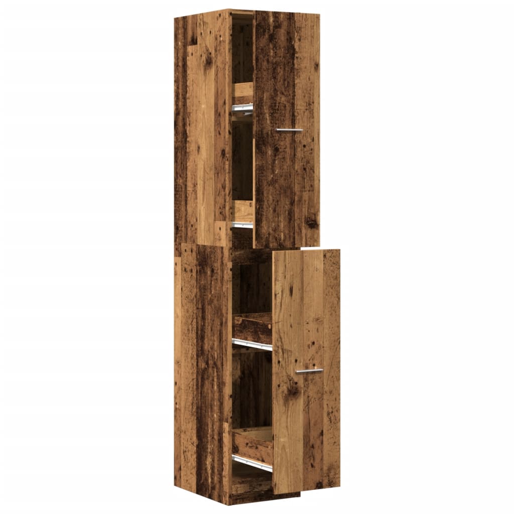 Apothecary Cabinet Old Wood 30x41x174,5 cm Engineered Wood