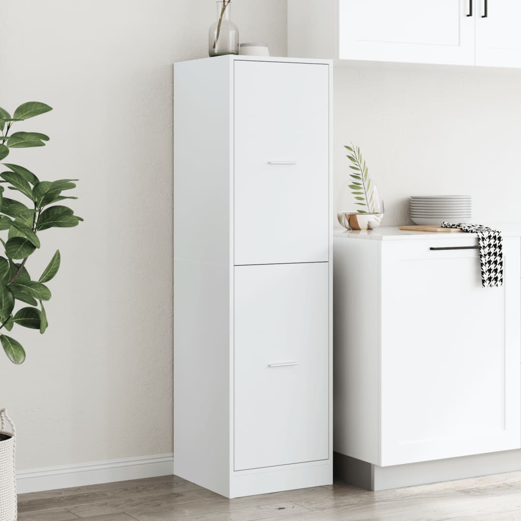 Apothecary Cabinet White 40x41x144,5 cm Engineered Wood