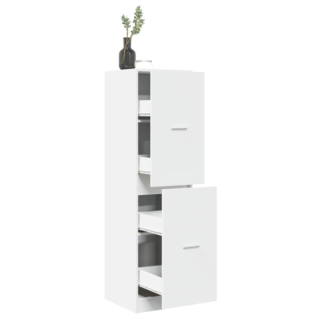 Apothecary Cabinet White 40x41x144,5 cm Engineered Wood