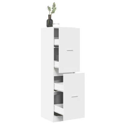 Apothecary Cabinet White 40x41x144,5 cm Engineered Wood