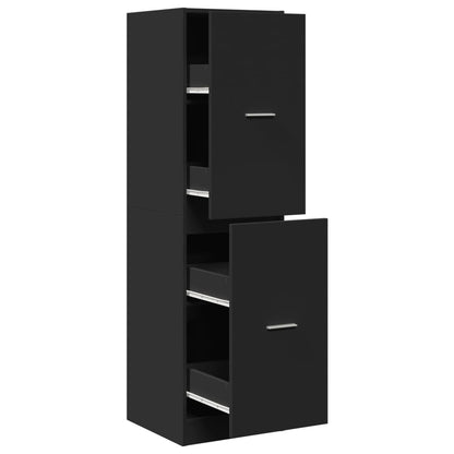Apothecary Cabinet Black 40x41x144,5 cm Engineered Wood