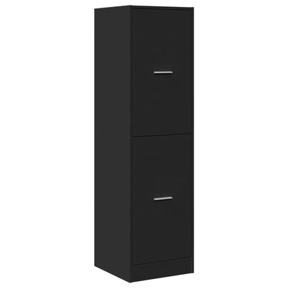 Apothecary Cabinet Black 40x41x144,5 cm Engineered Wood