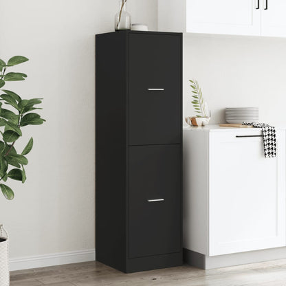 Apothecary Cabinet Black 40x41x144,5 cm Engineered Wood