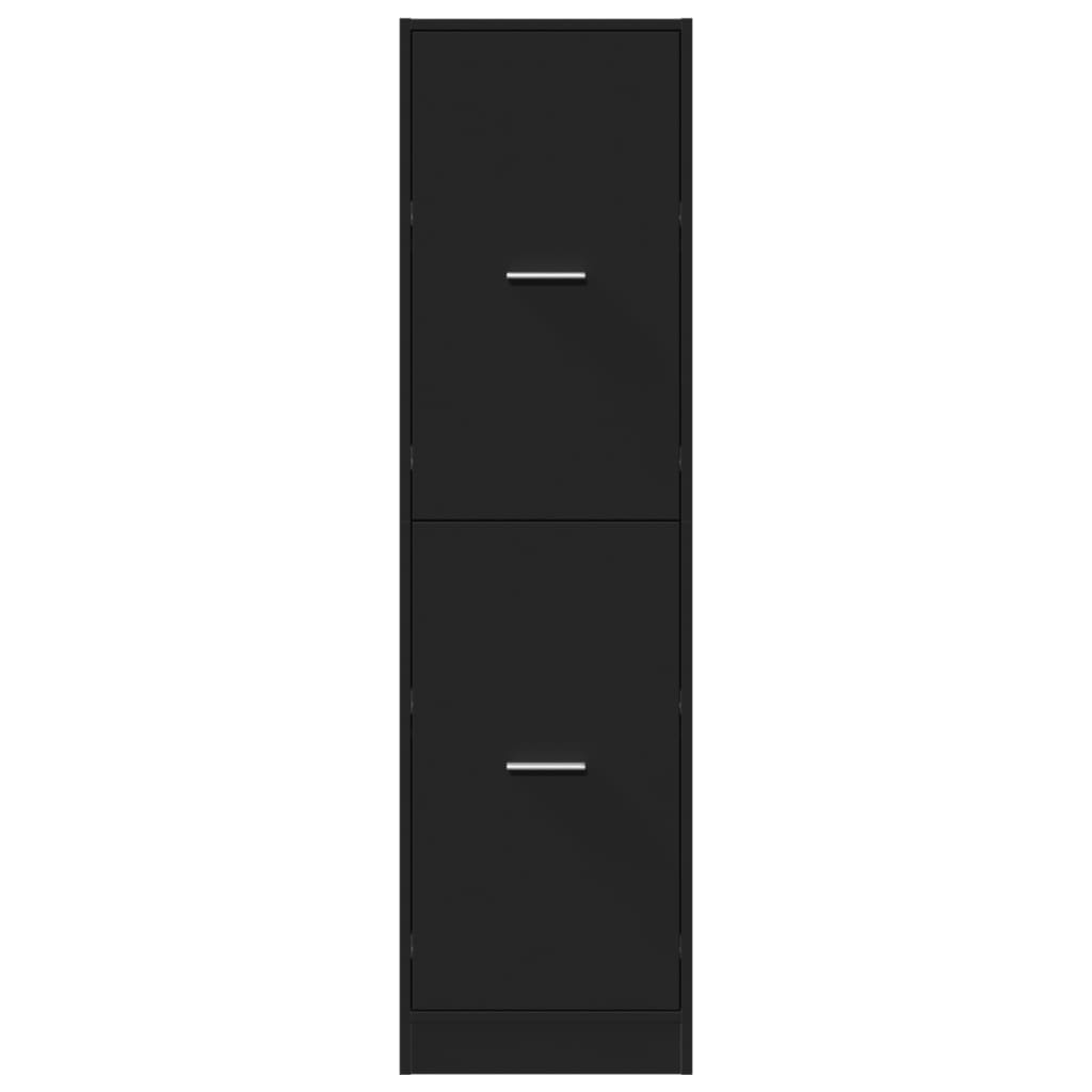 Apothecary Cabinet Black 40x41x144,5 cm Engineered Wood