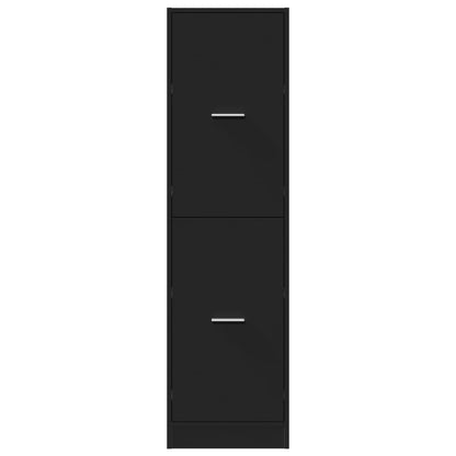 Apothecary Cabinet Black 40x41x144,5 cm Engineered Wood