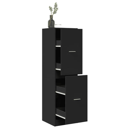 Apothecary Cabinet Black 40x41x144,5 cm Engineered Wood