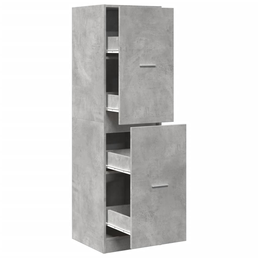 Apothecary Cabinet Concrete Grey 40x41x144,5 cm Engineered Wood
