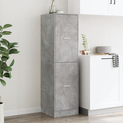 Apothecary Cabinet Concrete Grey 40x41x144,5 cm Engineered Wood