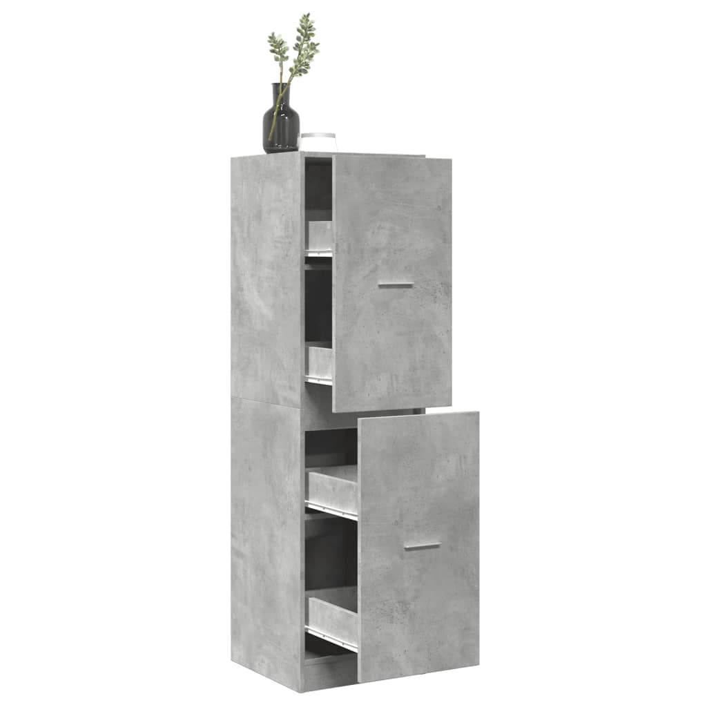 Apothecary Cabinet Concrete Grey 40x41x144,5 cm Engineered Wood