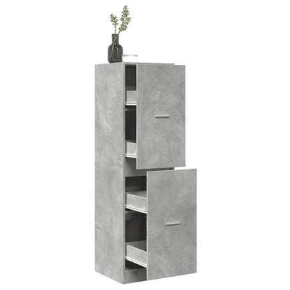 Apothecary Cabinet Concrete Grey 40x41x144,5 cm Engineered Wood