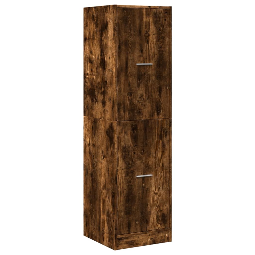 Apothecary Cabinet Smoked Oak 40x41x144,5 cm Engineered Wood