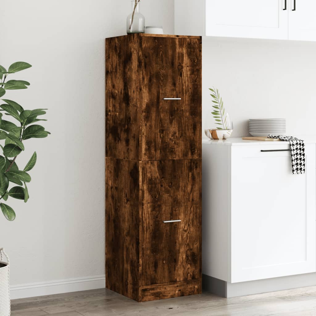 Apothecary Cabinet Smoked Oak 40x41x144,5 cm Engineered Wood