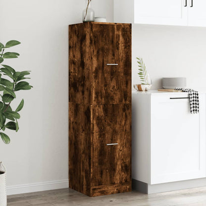 Apothecary Cabinet Smoked Oak 40x41x144,5 cm Engineered Wood