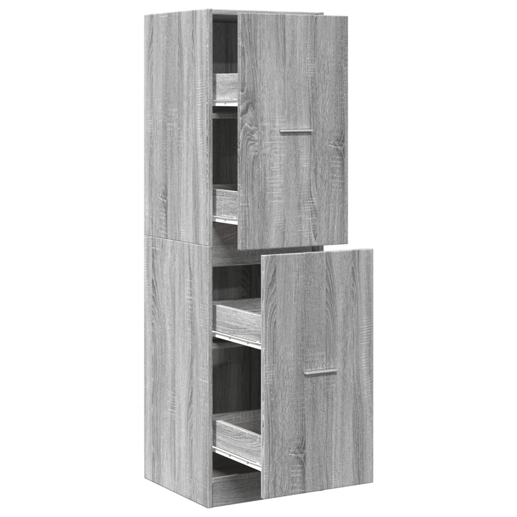 Apothecary Cabinet Grey Sonoma 40x41x144,5 cm Engineered Wood