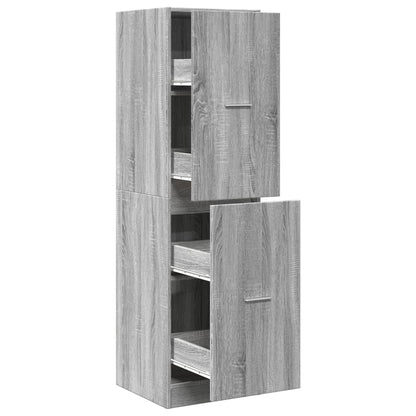 Apothecary Cabinet Grey Sonoma 40x41x144,5 cm Engineered Wood