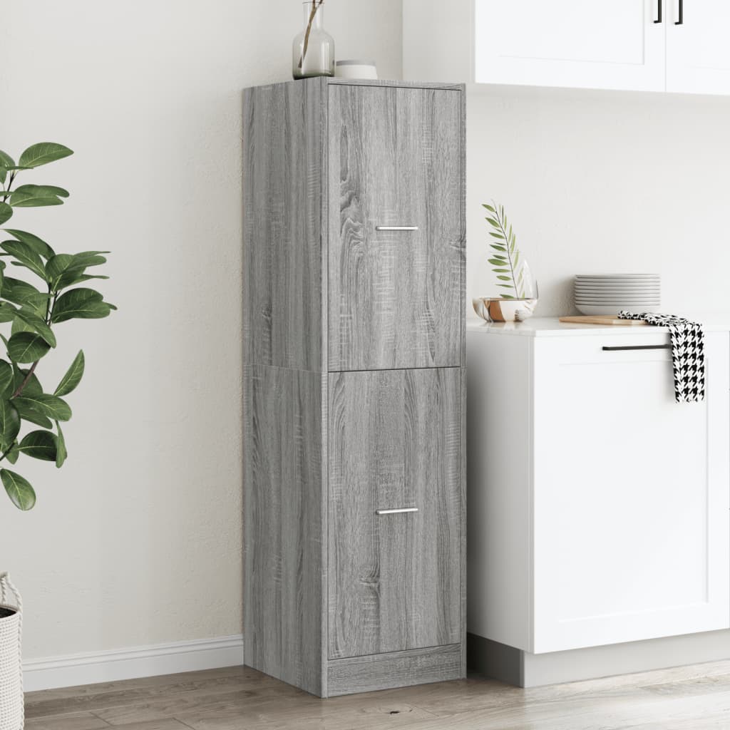 Apothecary Cabinet Grey Sonoma 40x41x144,5 cm Engineered Wood